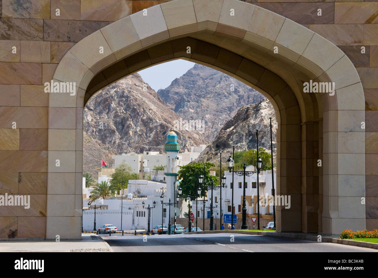 Portes fortifiées de la vieille ville de Mascate, Sultanat d'Oman Banque D'Images