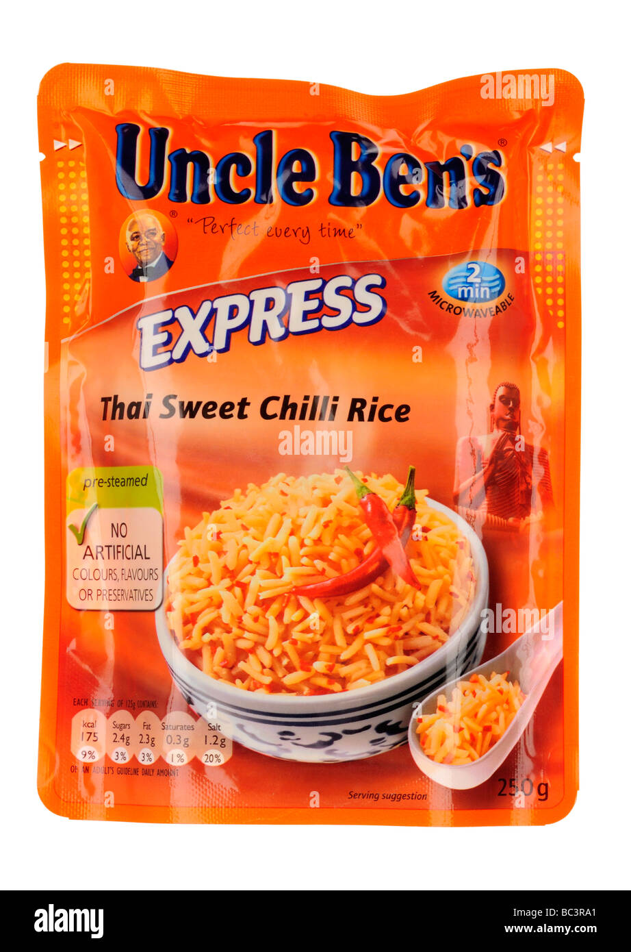 Paquet de riz micro-ondes Uncle Ben Banque D'Images
