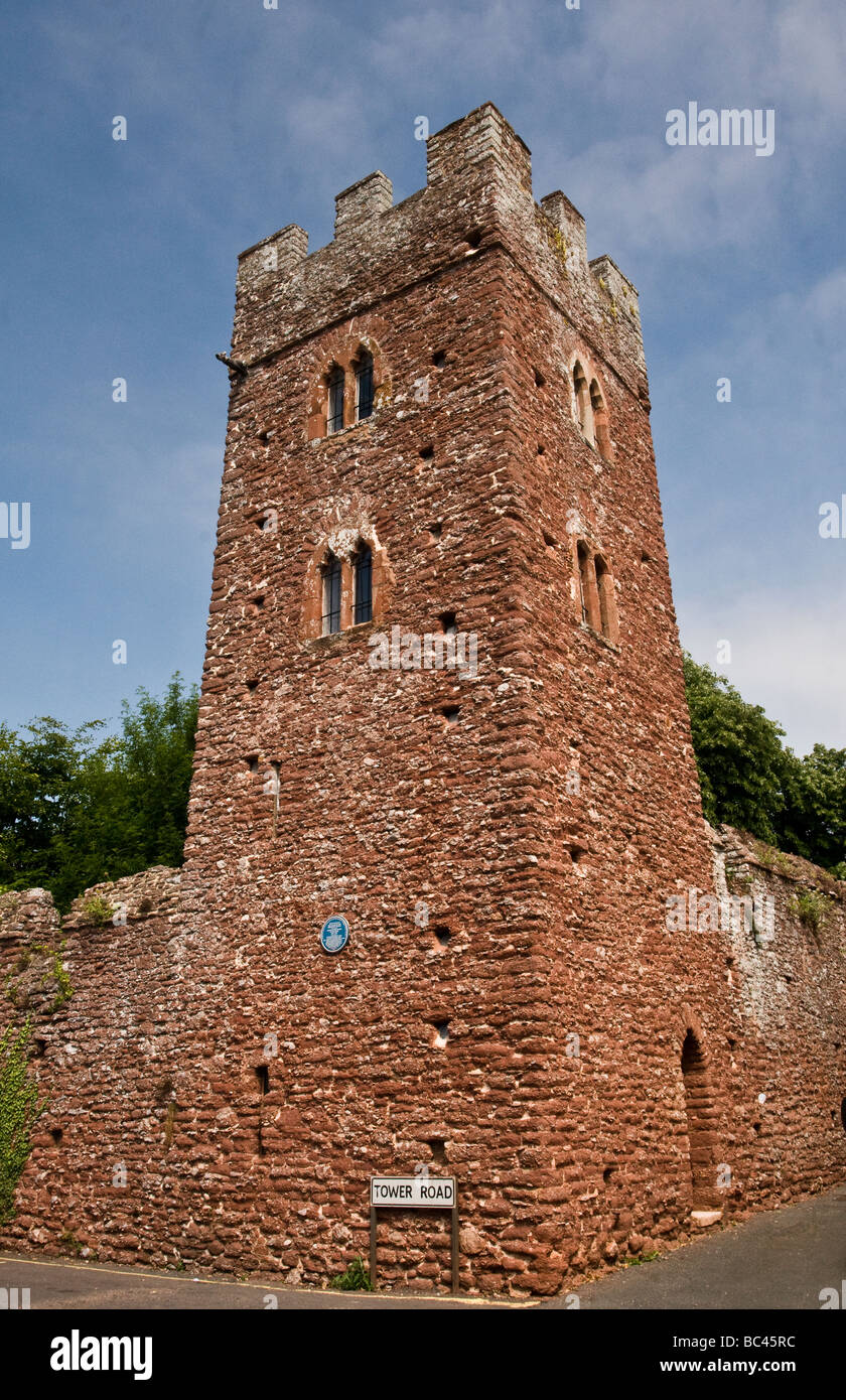 La tour à Paignton, Devon, vestiges du palais des évêques d'Exeter Banque D'Images