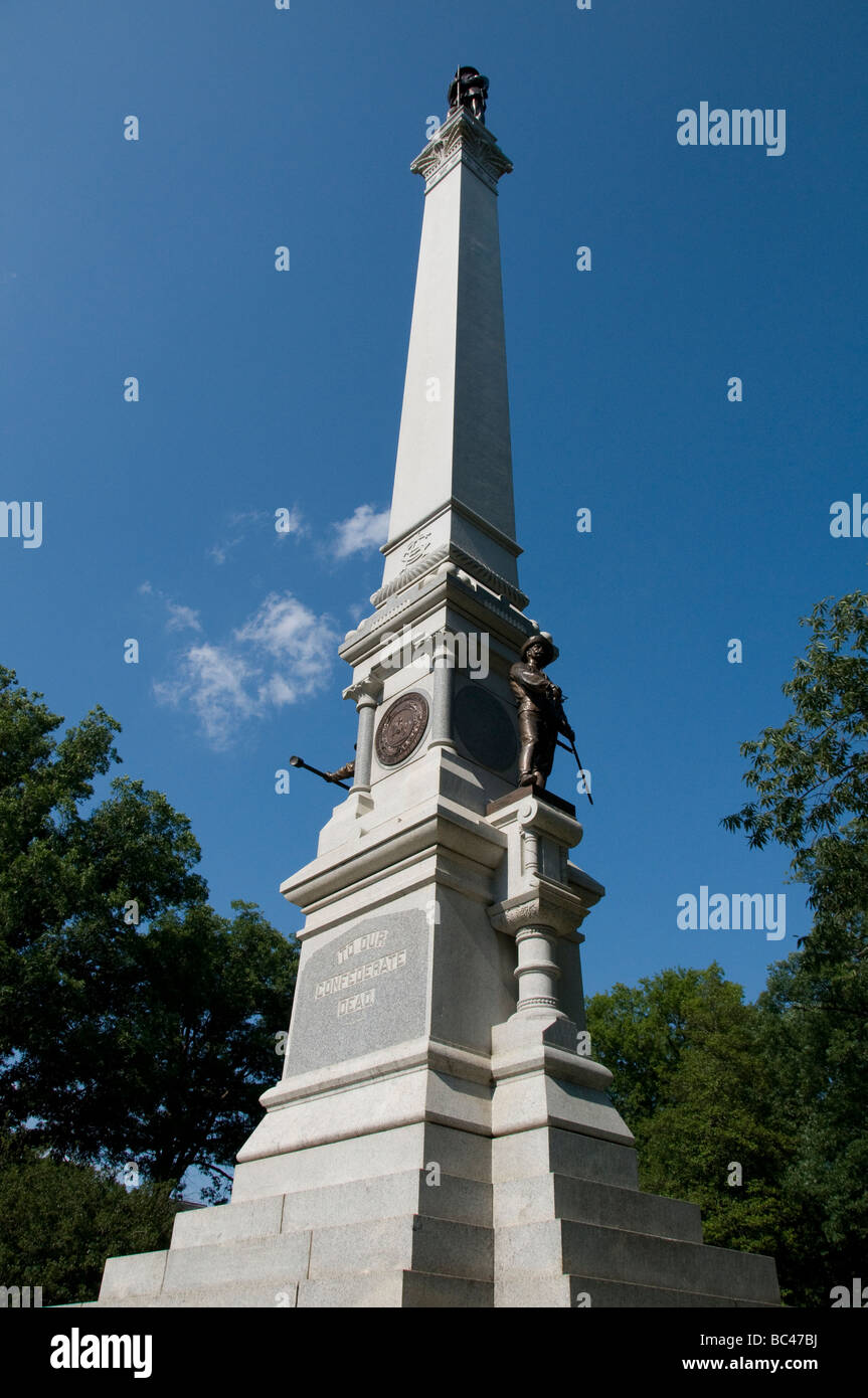 Monument aux morts des Confédérés à Raleigh, NC USA. Banque D'Images