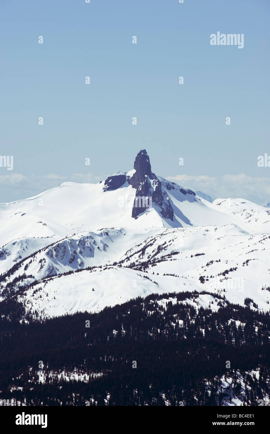 Black Tusk vu de Whistler Peak mountain resort lieu des Jeux Olympiques d'hiver de 2010 Banque D'Images