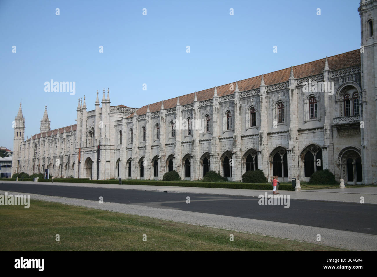 Mosteiro dos Jeronimos et le Musée National d'archéologie (Museu Nacional de Arqueologia) à Belém. Banque D'Images