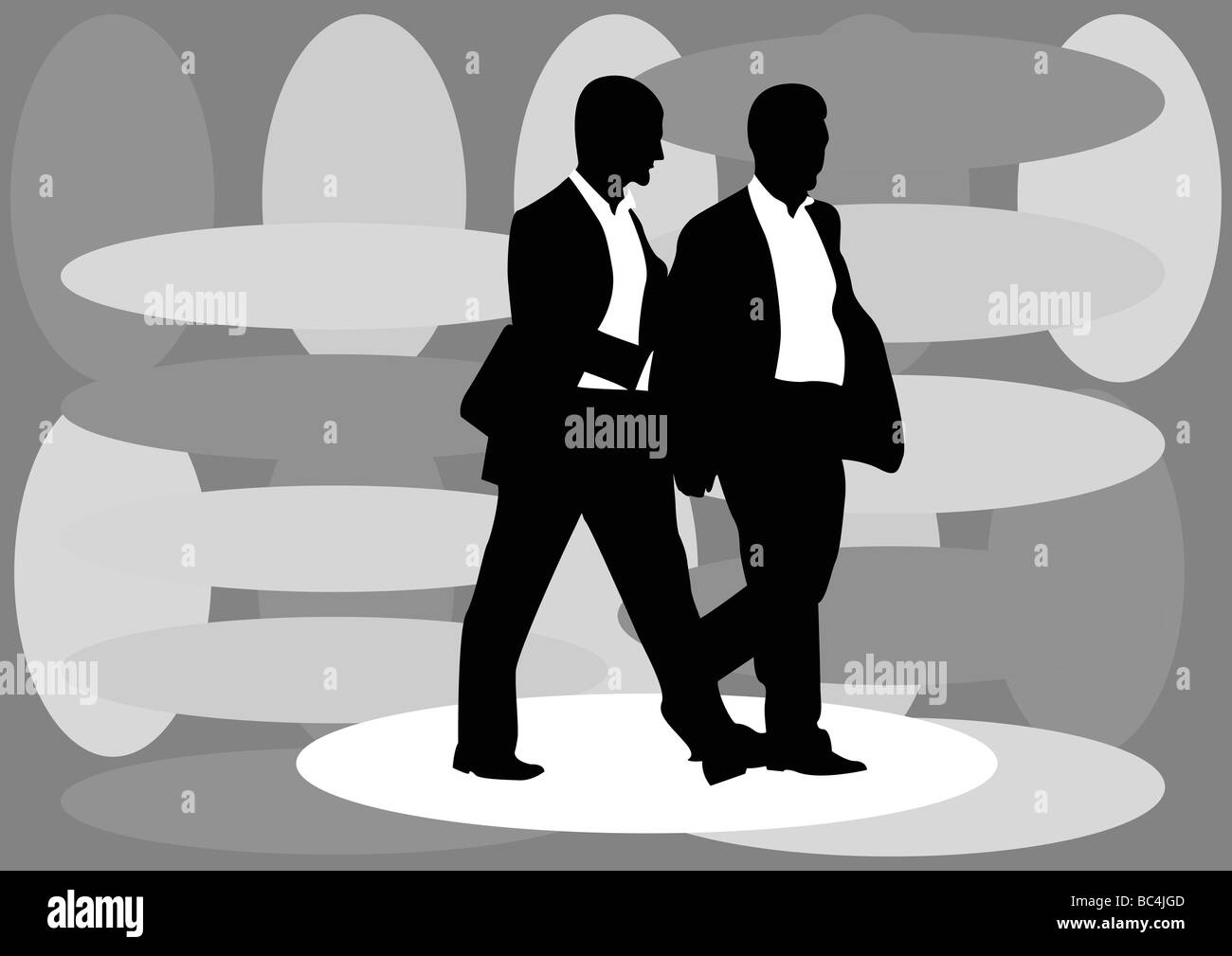 Deux hommes d'ensemble Banque D'Images