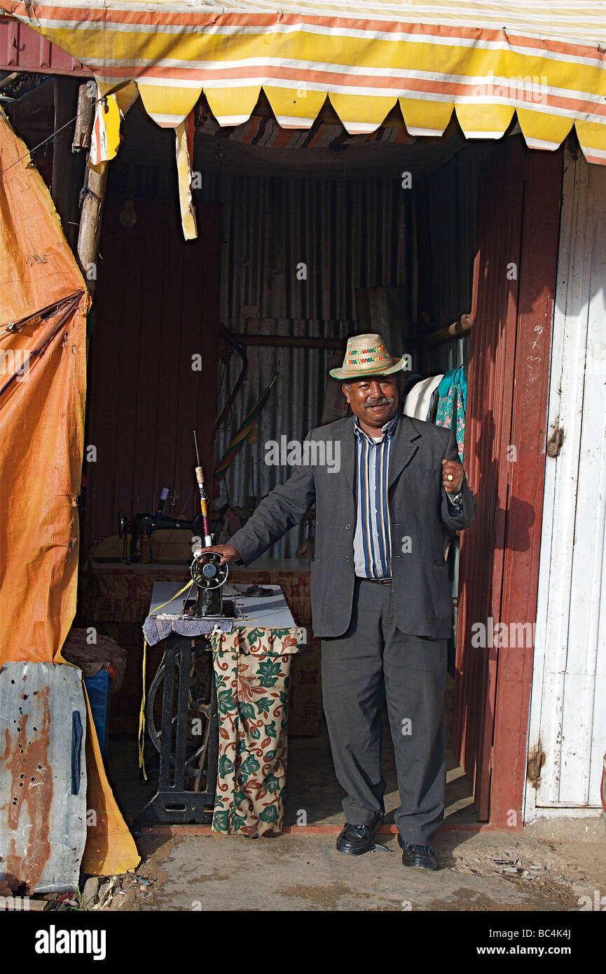 La place de marché d'Addis Abeba en Ethiopie sur la corne de l'Afrique Banque D'Images