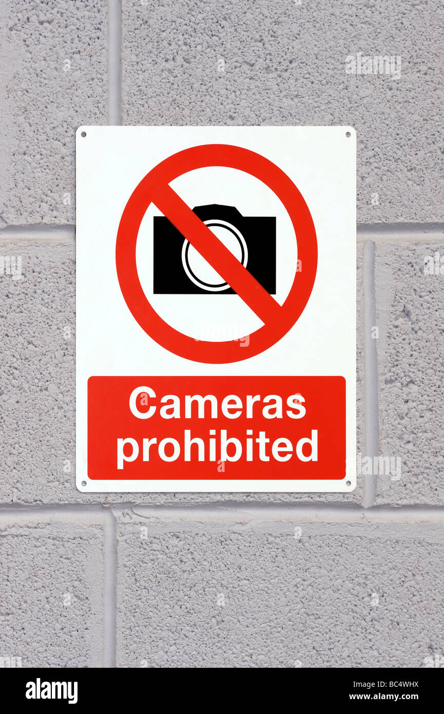 Signe interdit la photographie Banque D'Images