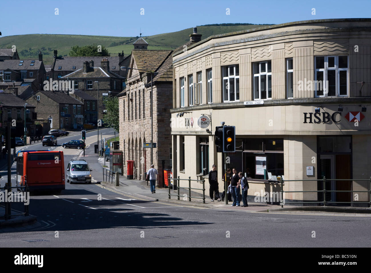 Glossop est une petite ville de marché dans le quartier de High Peak dans le Derbyshire, Angleterre. Banque D'Images