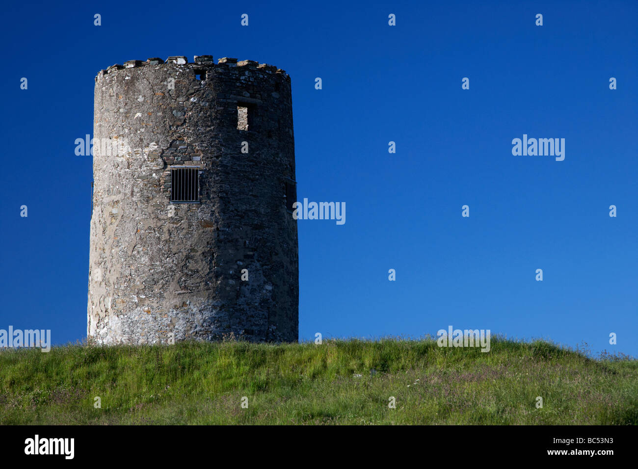 Stump reste de portaferry moulin sur Windmill Hill portaferry ards peninsula County Down Irlande du Nord uk Banque D'Images