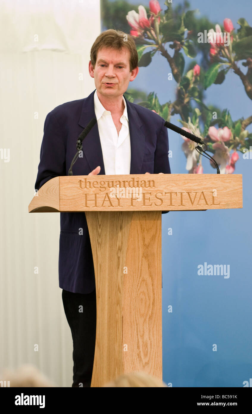 Graham Swift romancier britannique photographié à Hay Festival 2009 Banque D'Images