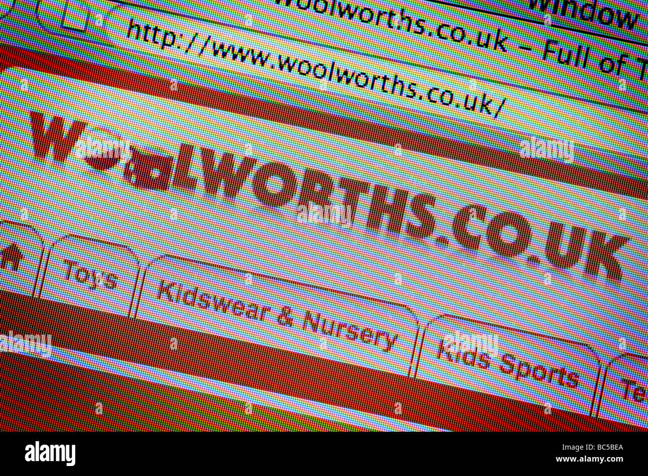 Site web de l'Woolworrths Banque D'Images