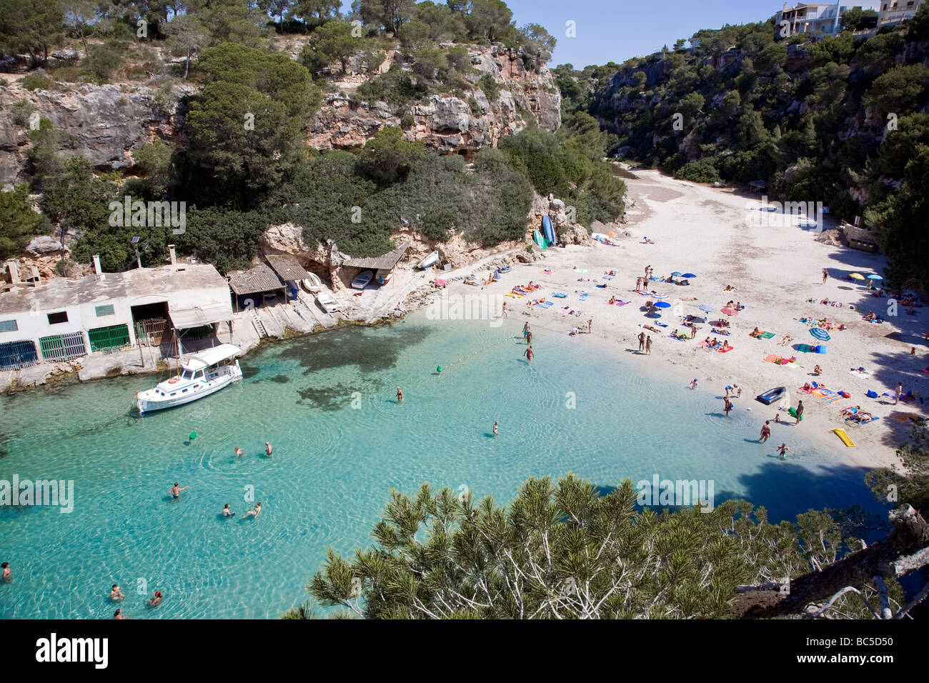 Plage de Cala Pi. L'île de Majorque. Îles Baléares. Espagne Banque D'Images