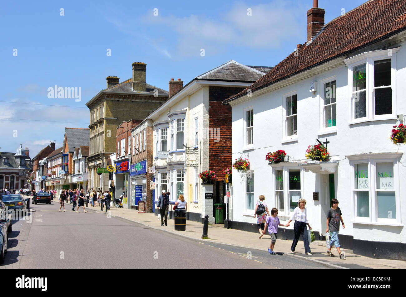High Street, Petersfield, Hampshire, Angleterre, Royaume-Uni Banque D'Images