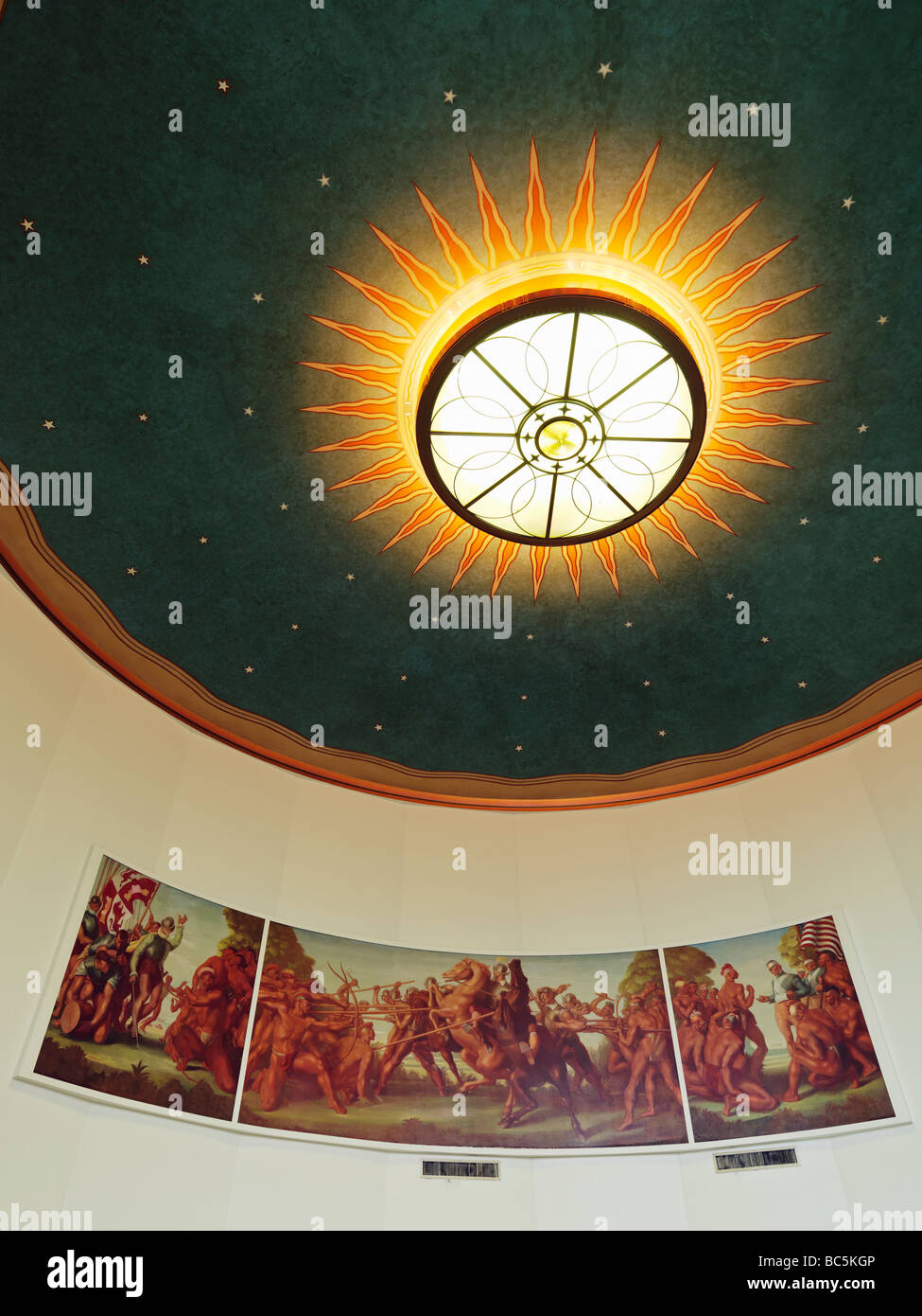 Intérieur du hall de l'United States Post Office in South Beach Miami Banque D'Images