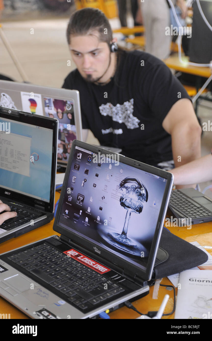 Hackmeet 2009 réunion de hackers Banque D'Images