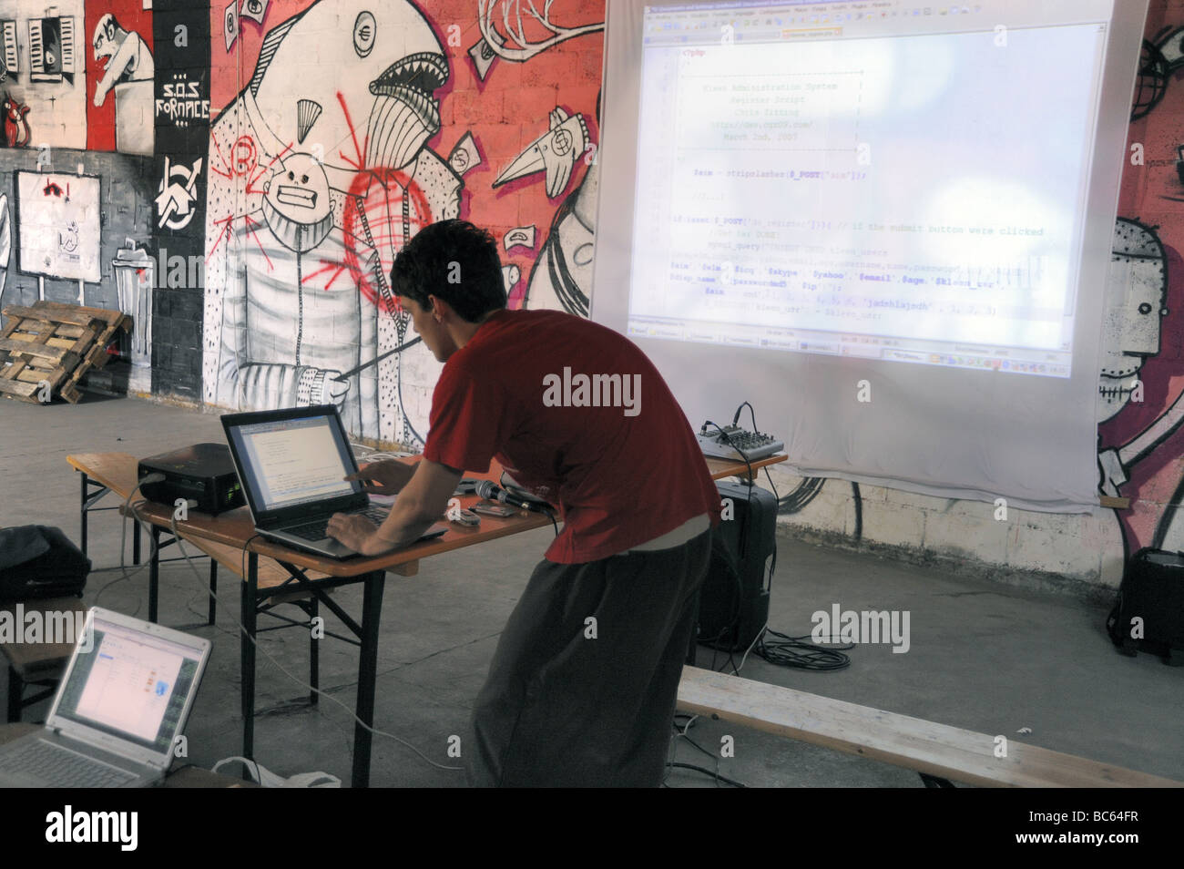 Hackmeet 2009 réunion de hackers Banque D'Images