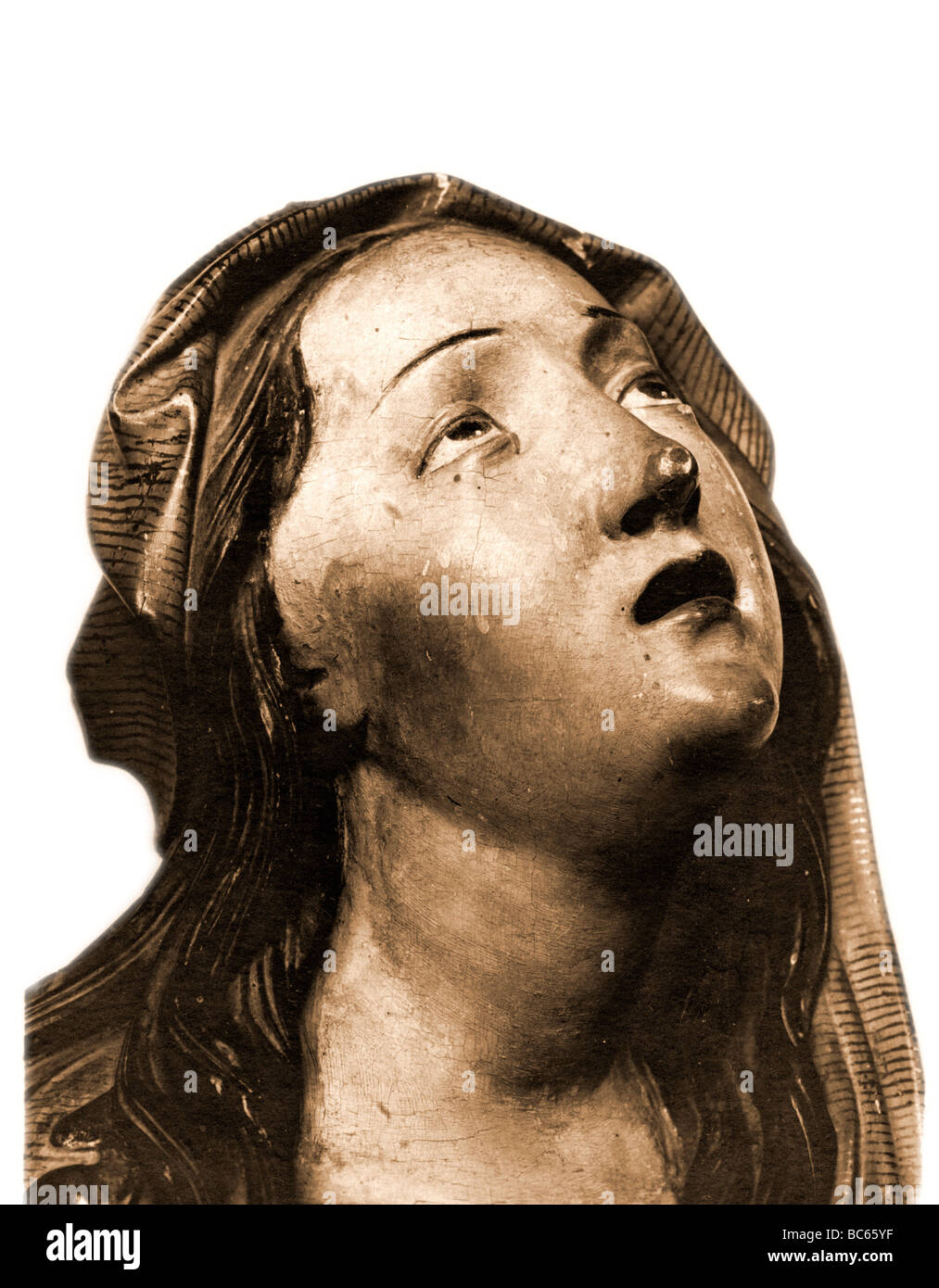 Marie Magdalene, saint, figure du Nouveau Testament, portrait, sculpture, bois, peint, Ulm, Allemagne, vers 1520, Banque D'Images