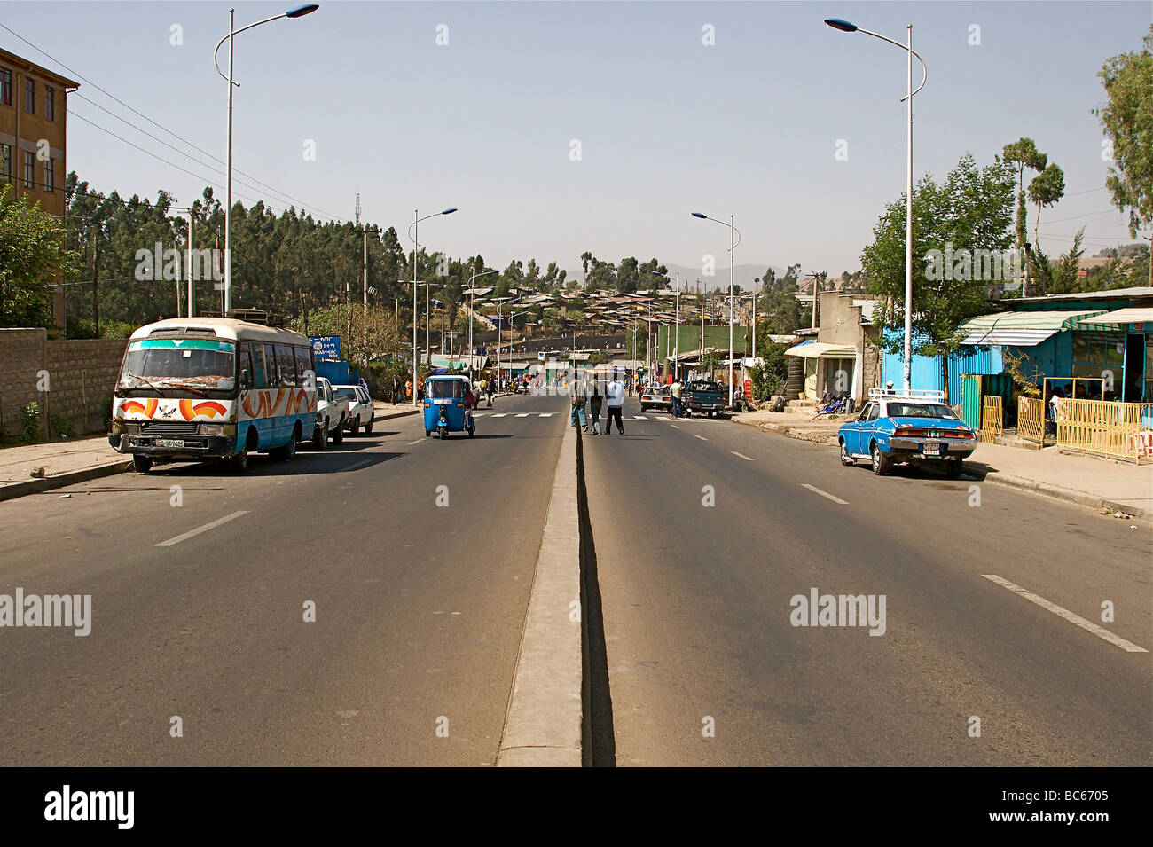 Scènes d'Addis Abeba en Ethiopie sur la corne de l'Afrique Banque D'Images