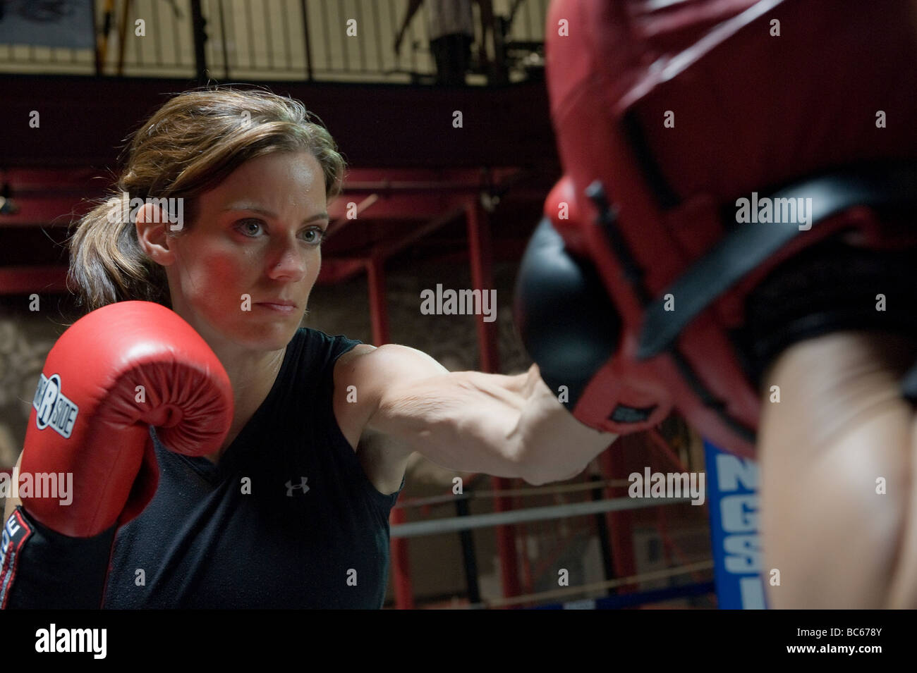 Boxer de sport à la formation Banque D'Images