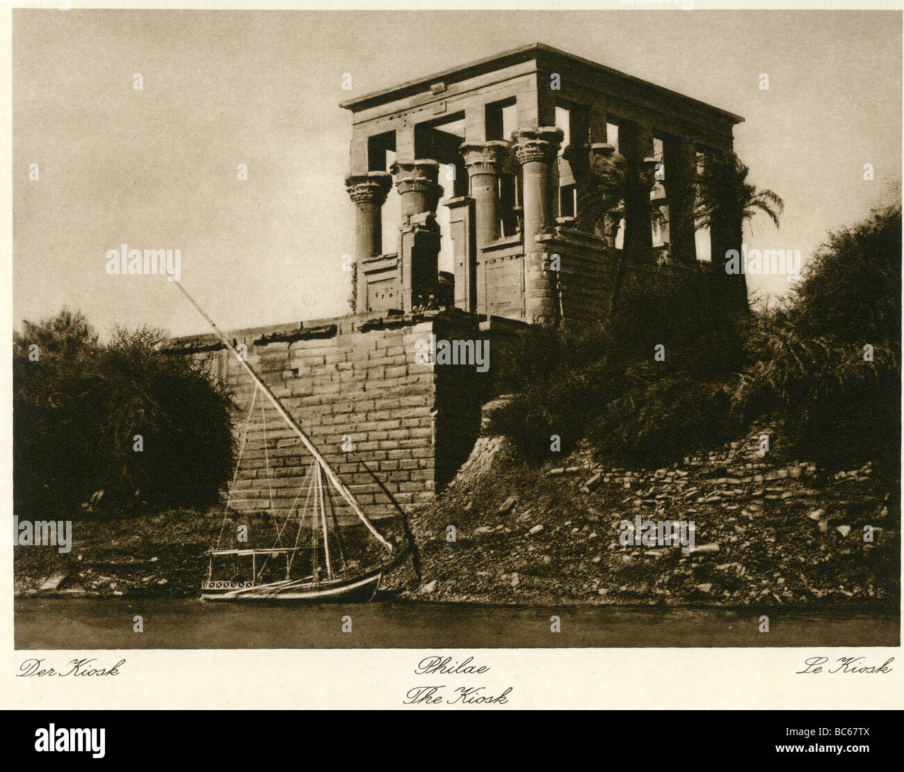 Géographie / voyage, Egypte, Philae, temple est Isis, kiosque, vue extérieure, 1930, , Banque D'Images