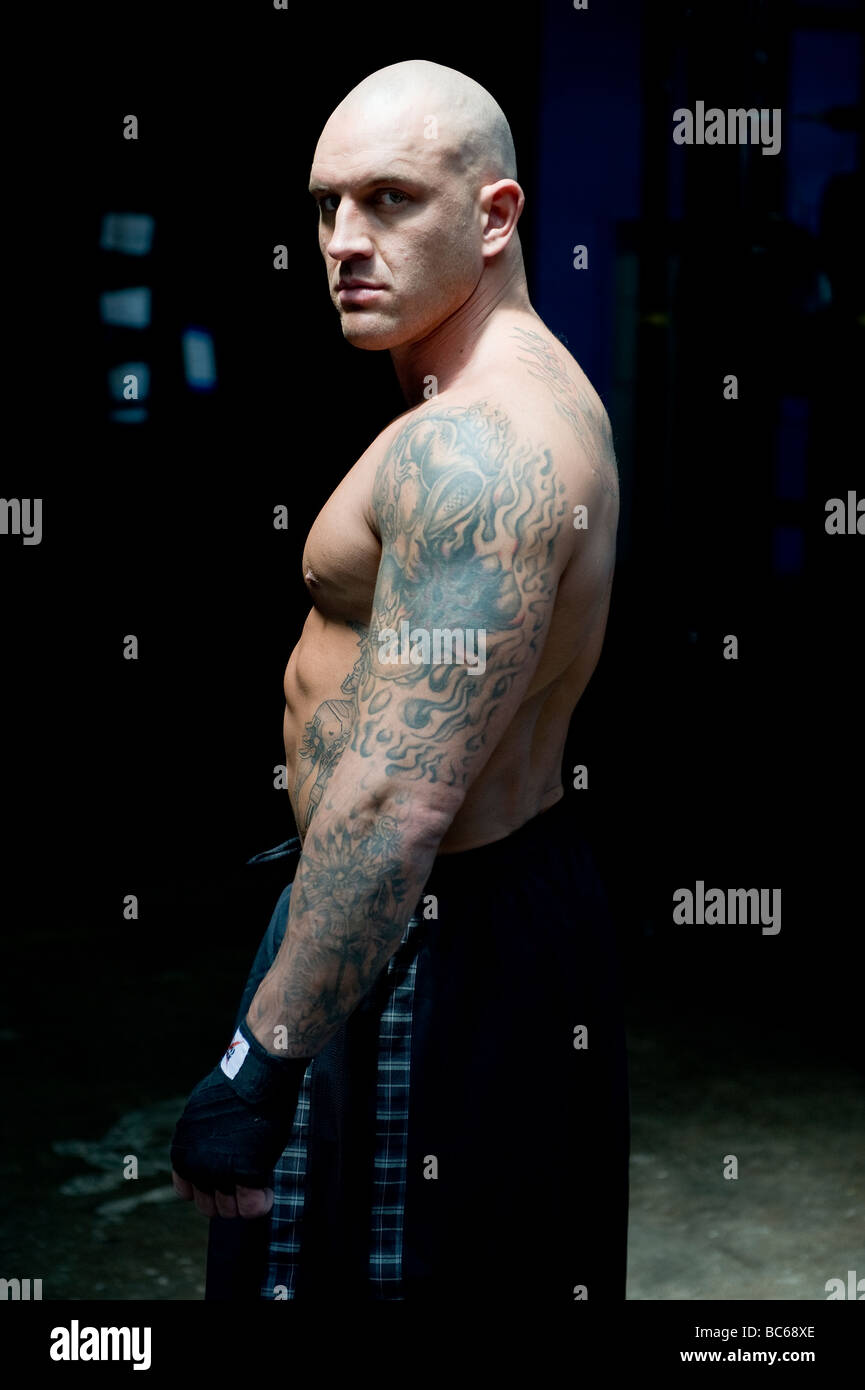 Portrait d'un combattant de l'UFC Banque D'Images