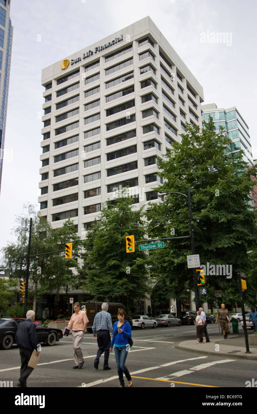 Le centre-ville de Vancouver de la financière Sun Life Banque D'Images