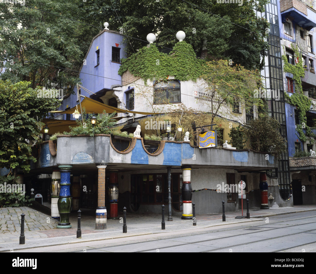 Maison Hundertwasser, Vienne, Autriche Banque D'Images