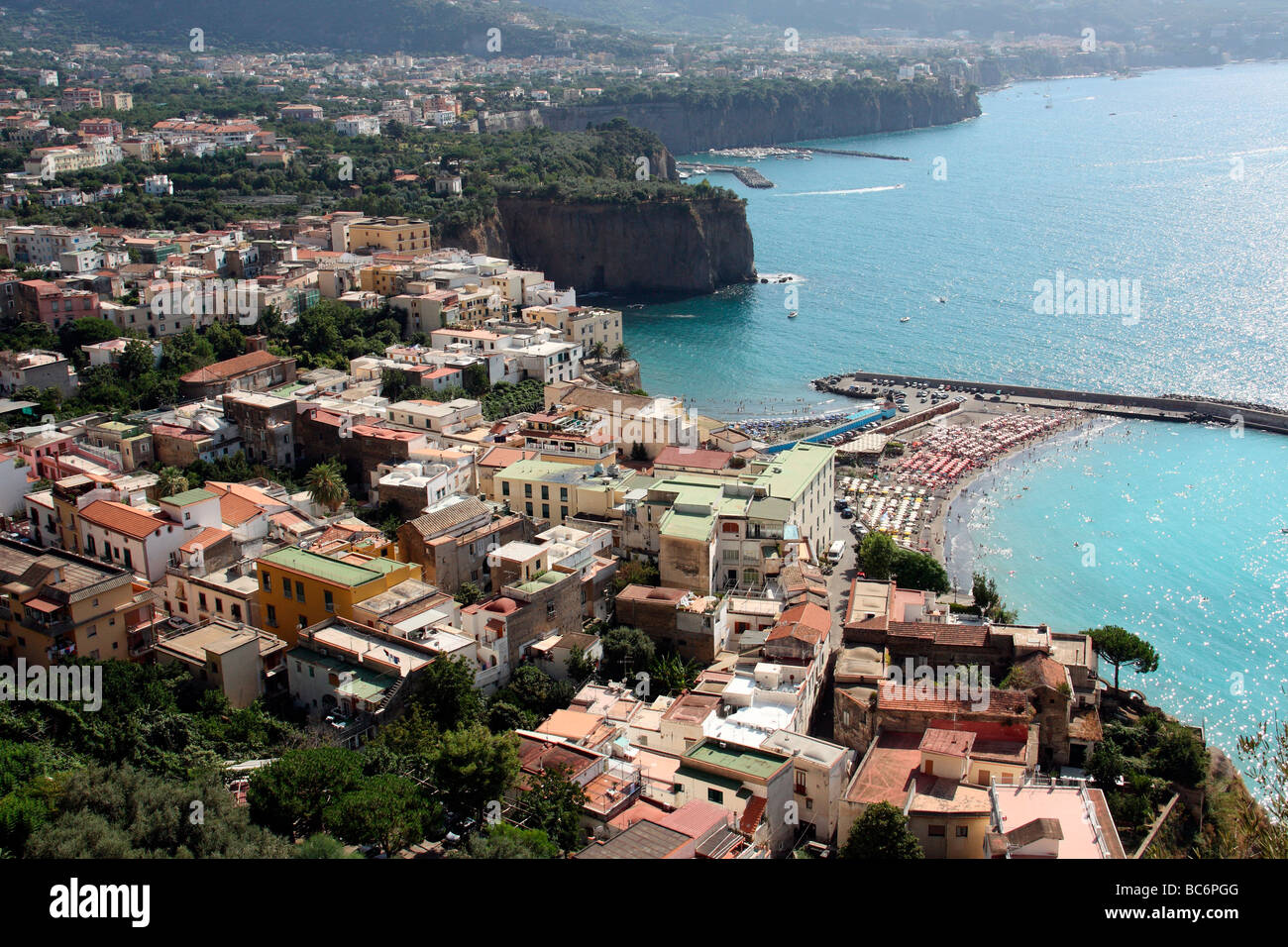 À partir de la Côte d'Amalfi, Sorrente Italie Route Banque D'Images