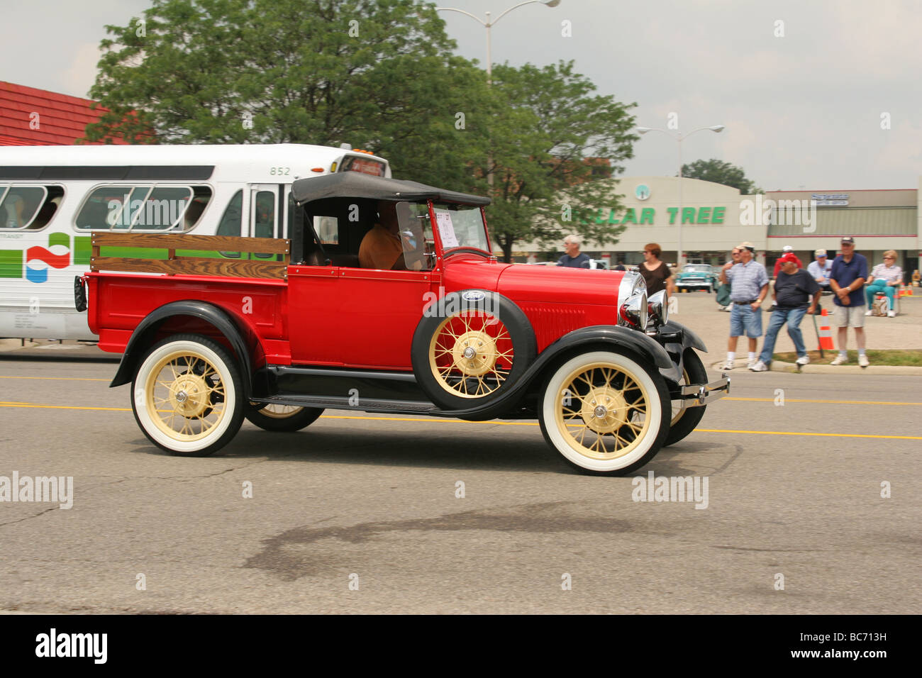 Chariot 1928 Ford Model A Roadster pickup truck Car Show à Hamilton dans l'Ohio Banque D'Images