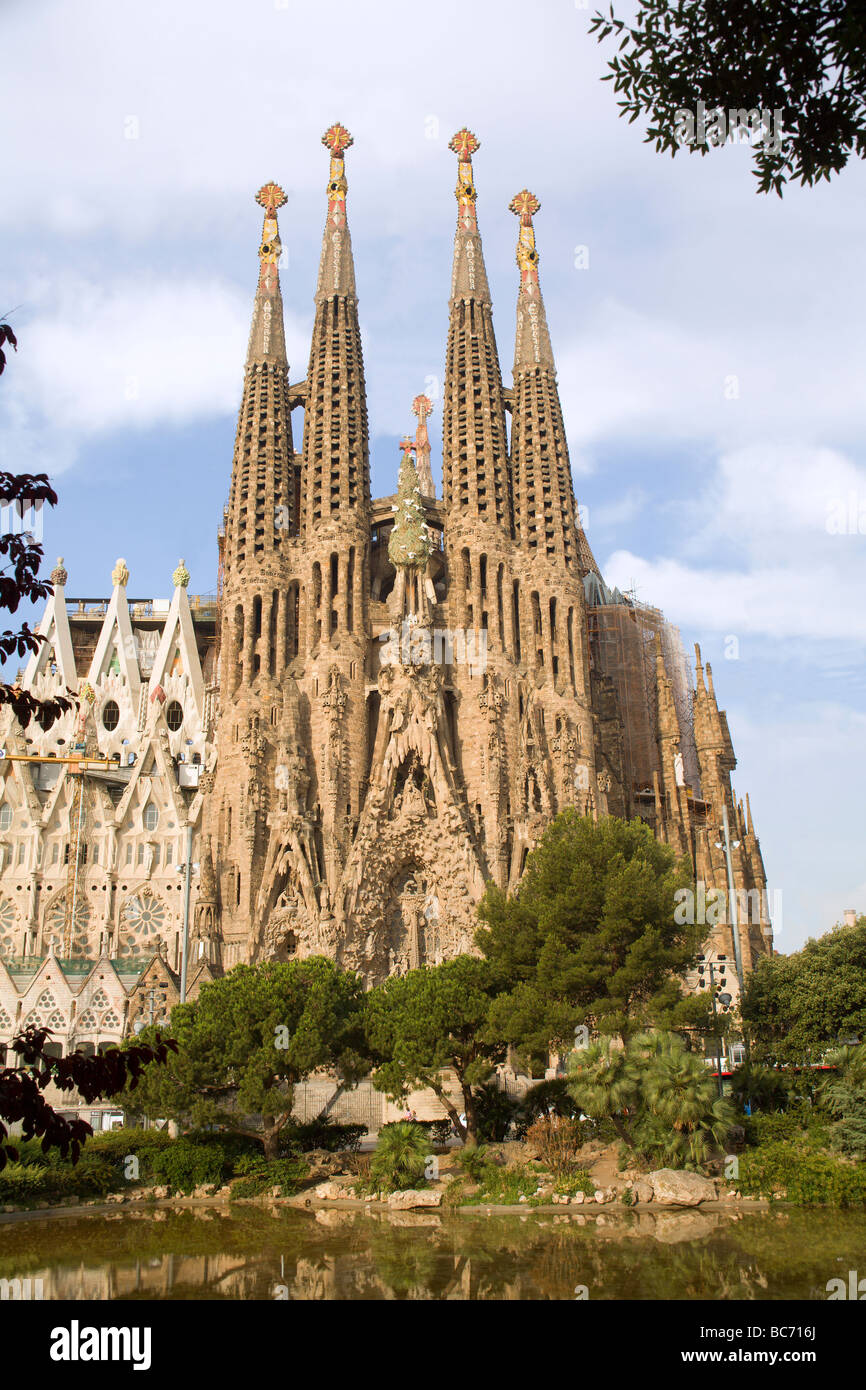 Barcelone - cathédrale Sagrada Familia de Gaudi la Banque D'Images