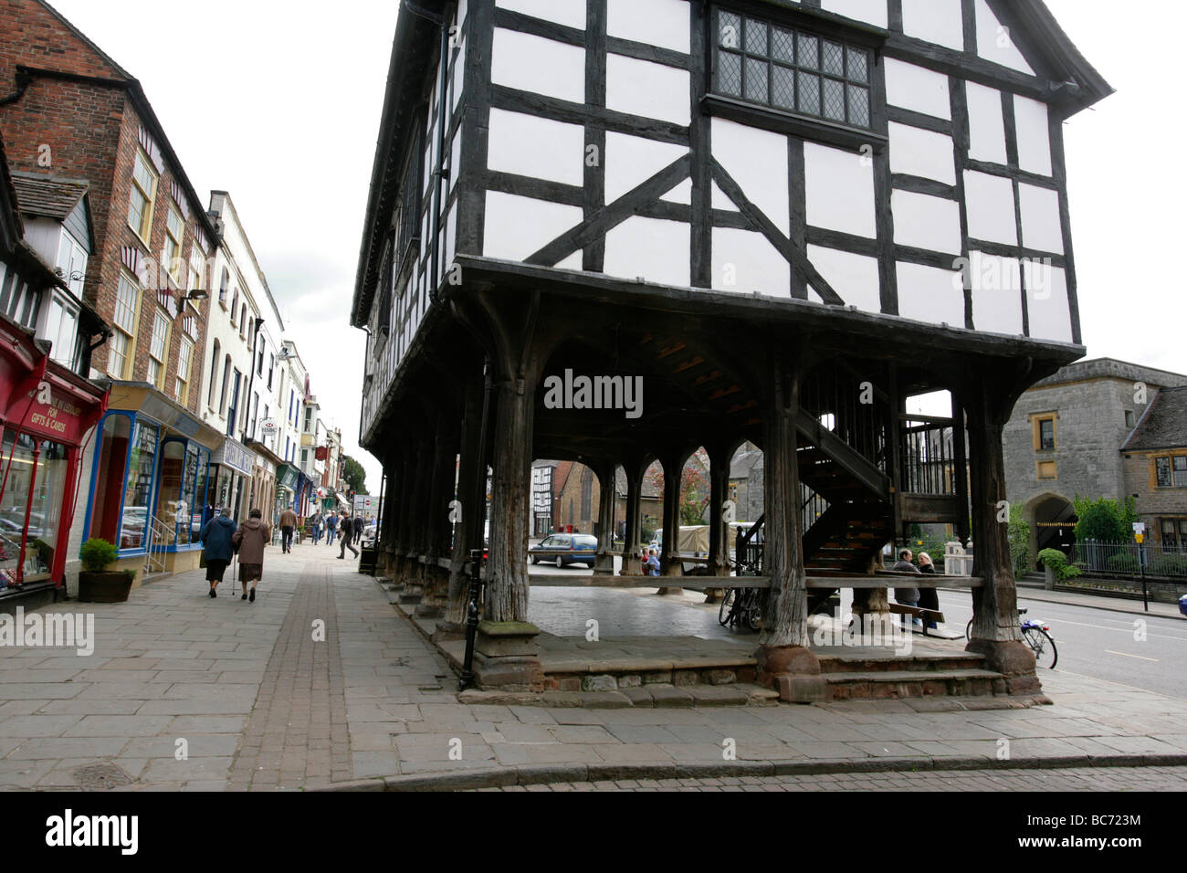 La Halle à Ledbury, Gloucestershire, Royaume-Uni Banque D'Images