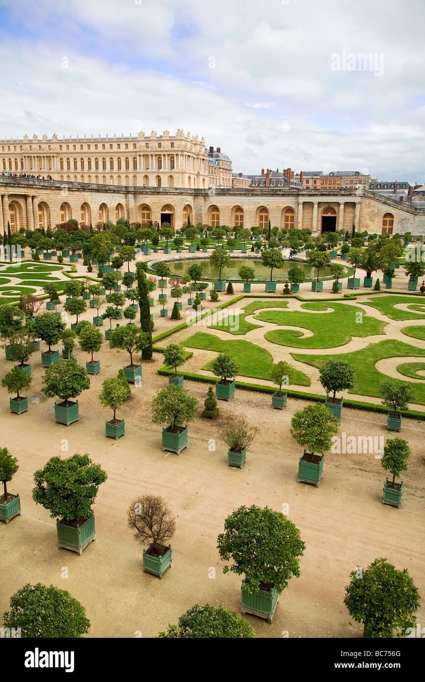 L'un des jardin du palais de Versailles Paris France Banque D'Images