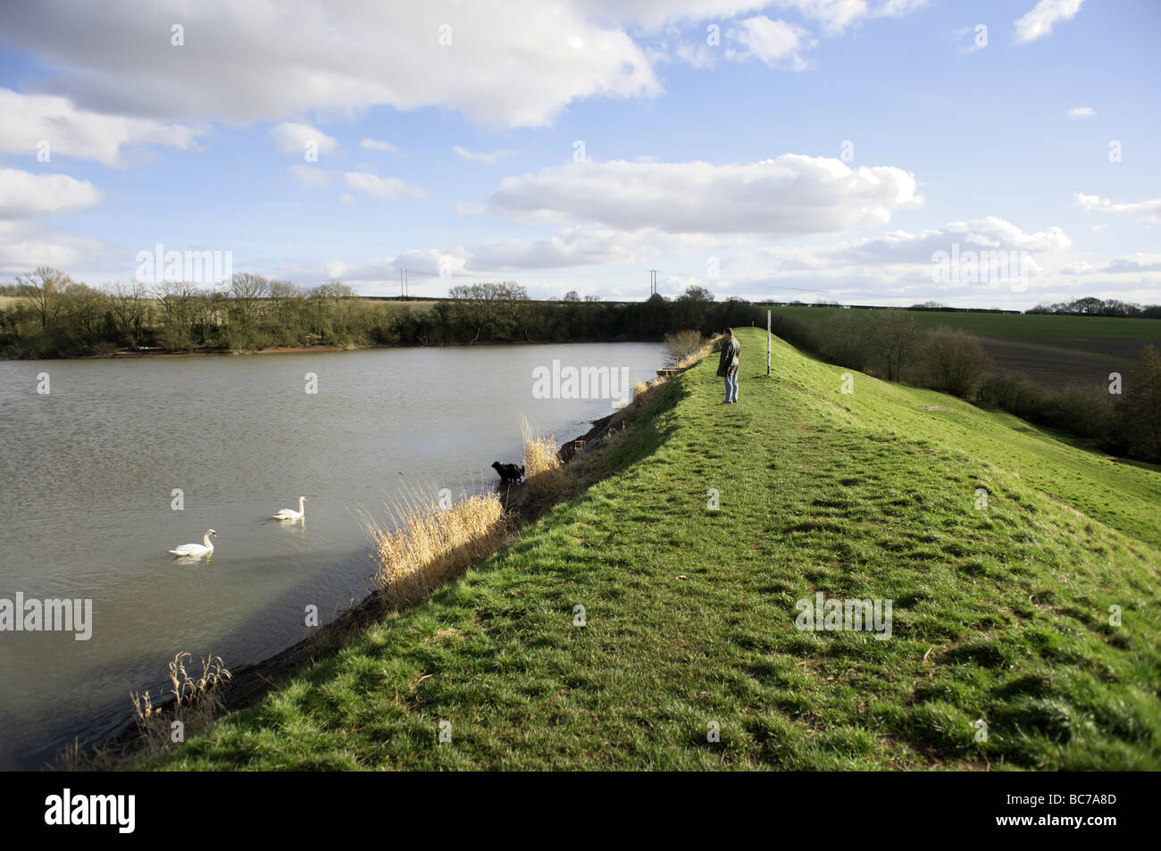 Resrvoir tardebigge canal locks worcester et canal de Birmingham Banque D'Images