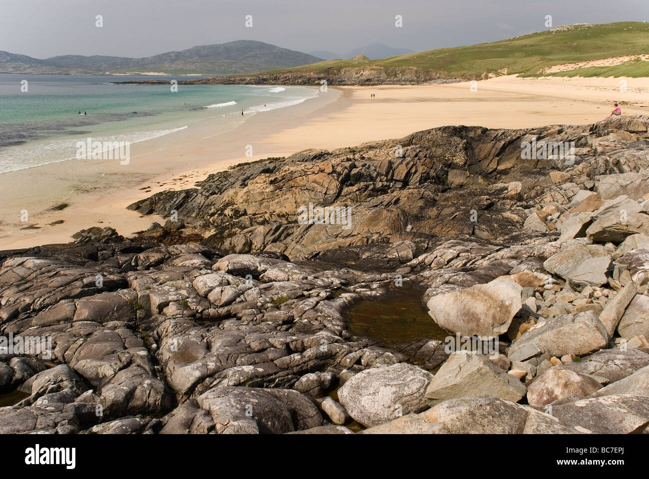 Seilebost Beach Harris Wester Isles Ecosse Banque D'Images