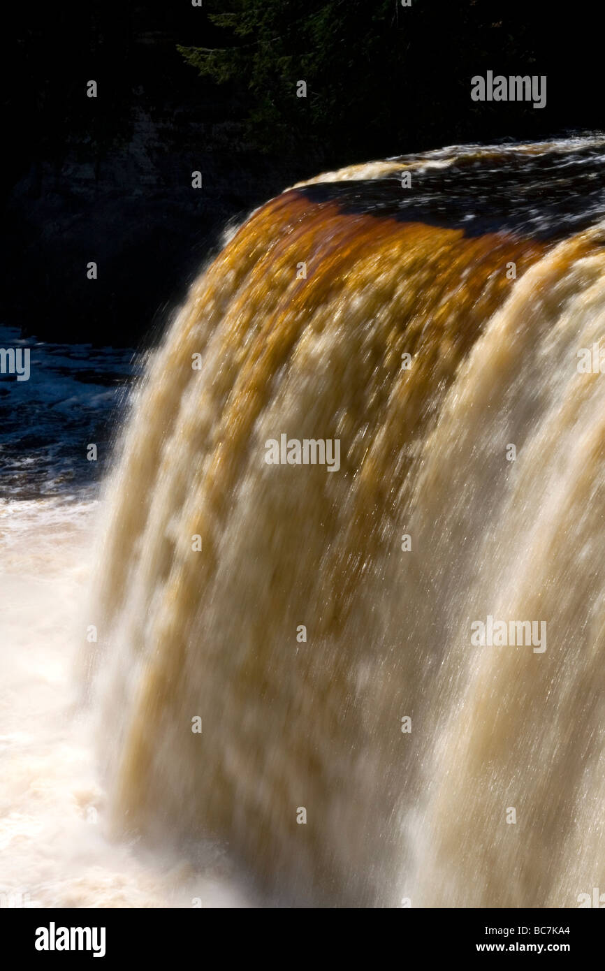 La région de Tahquamenon Falls sur la rivière Tahquamenon dans l'est de la péninsule du Michigan USA Banque D'Images