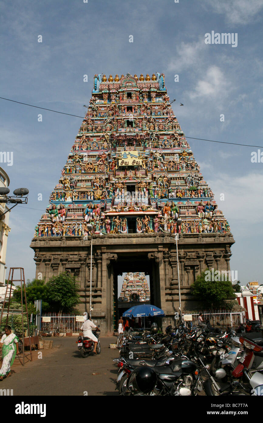 MYLAPORE TEMPLE KAPALEESWARAR À Chennai Banque D'Images