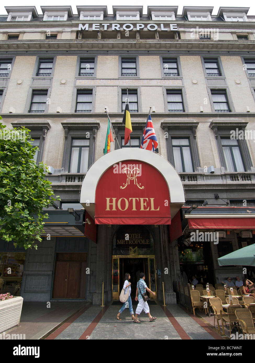 Le Metropole Hotel est un des hôtels les plus prestigieux de Bruxelles et a été depuis 1895 Banque D'Images