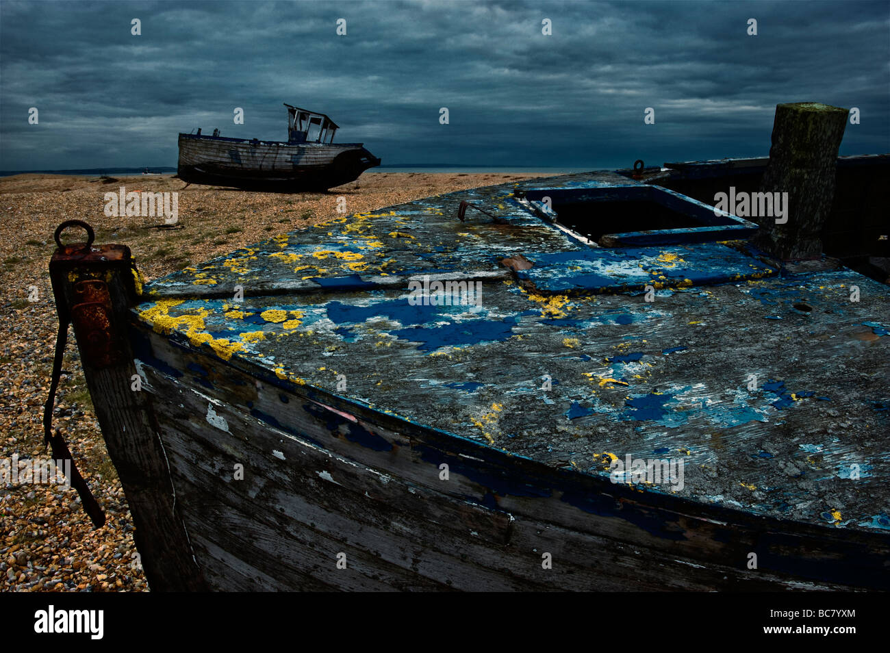 Vieux bateaux de pêche Kent England UK Dormeur Banque D'Images