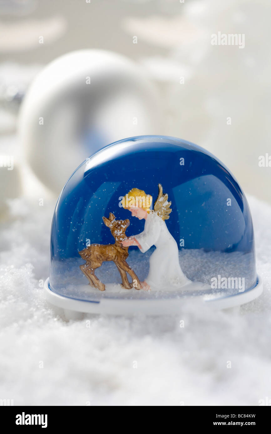 Snow globe - Noël Banque D'Images