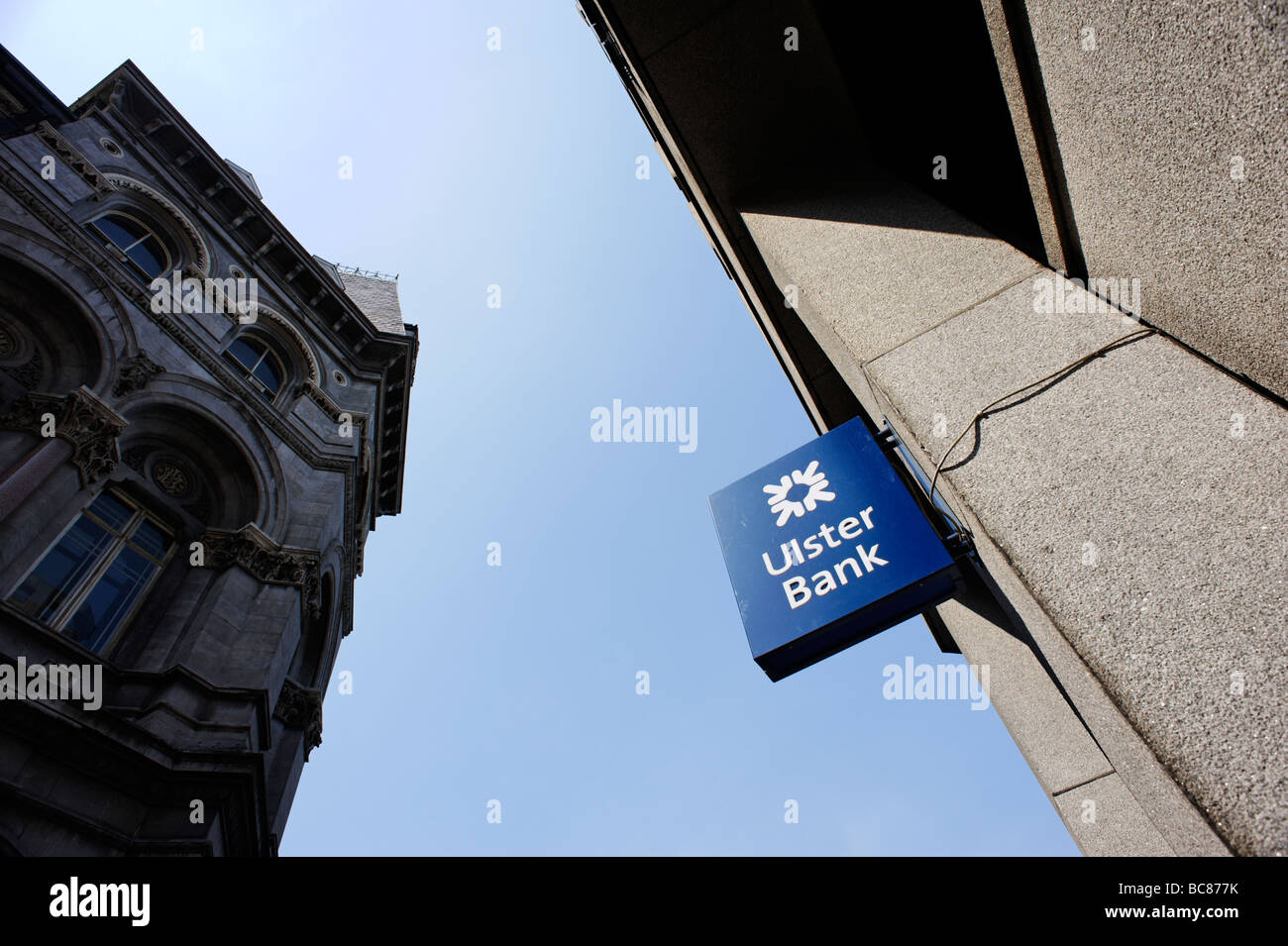 Ulster Bank signer dans le centre de Dublin République d'Irlande Banque D'Images