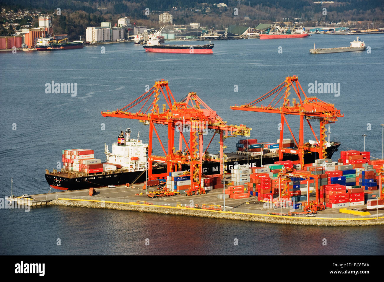 Vue aérienne de Vancouver British Columbia Canada Banque D'Images