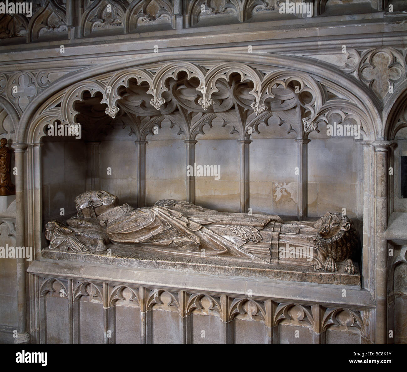 La cathédrale de Gloucester Abbé Sebrok effigie Banque D'Images