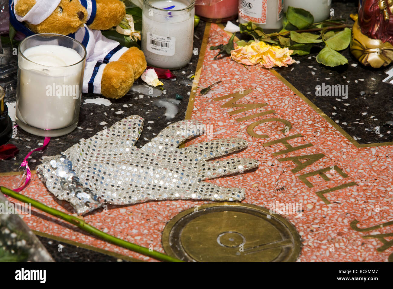 Michael Jackson Memorial Hollywood Walk of Fame Los Angeles County, Californie, USA Banque D'Images