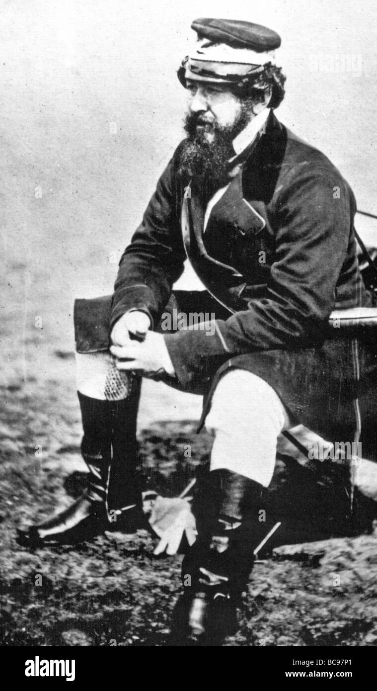 WILLIAM HOWARD RUSSELL comme les temps correspondant dans la guerre de Crimée Banque D'Images