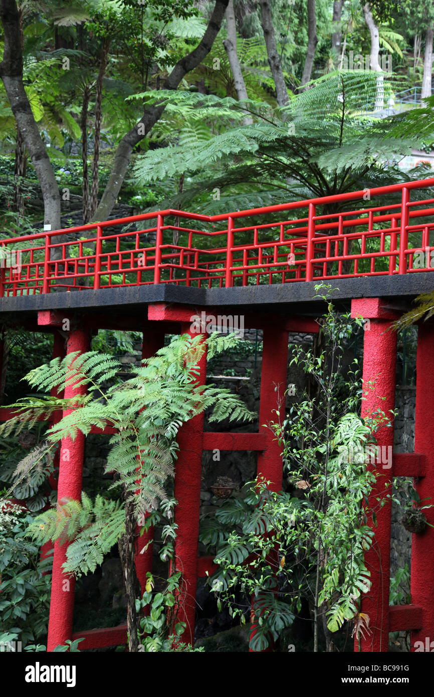 Viaduc japonais Jardin Tropical Monte Palace Madeira Banque D'Images