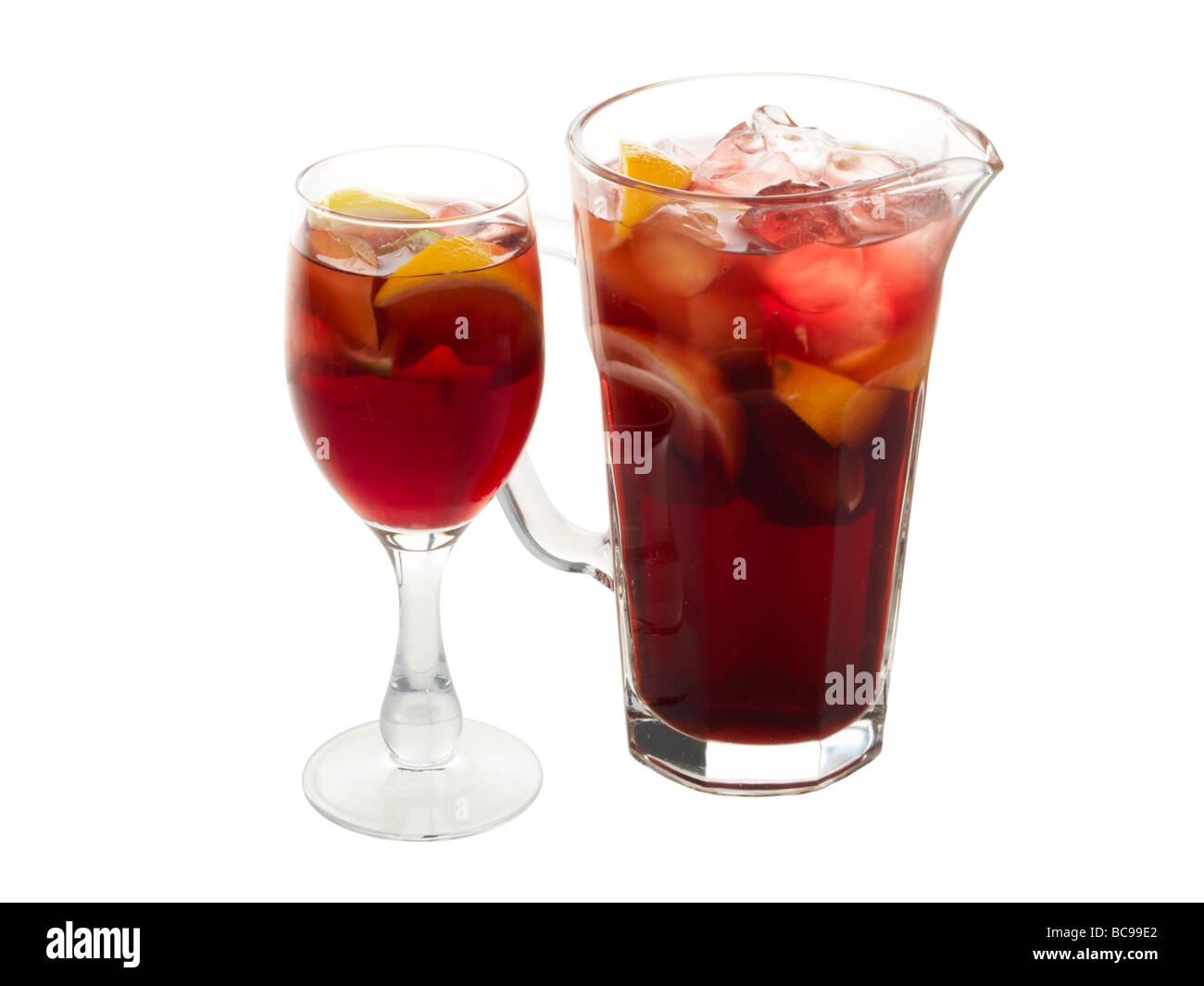 Pichet de Sangria Banque D'Images