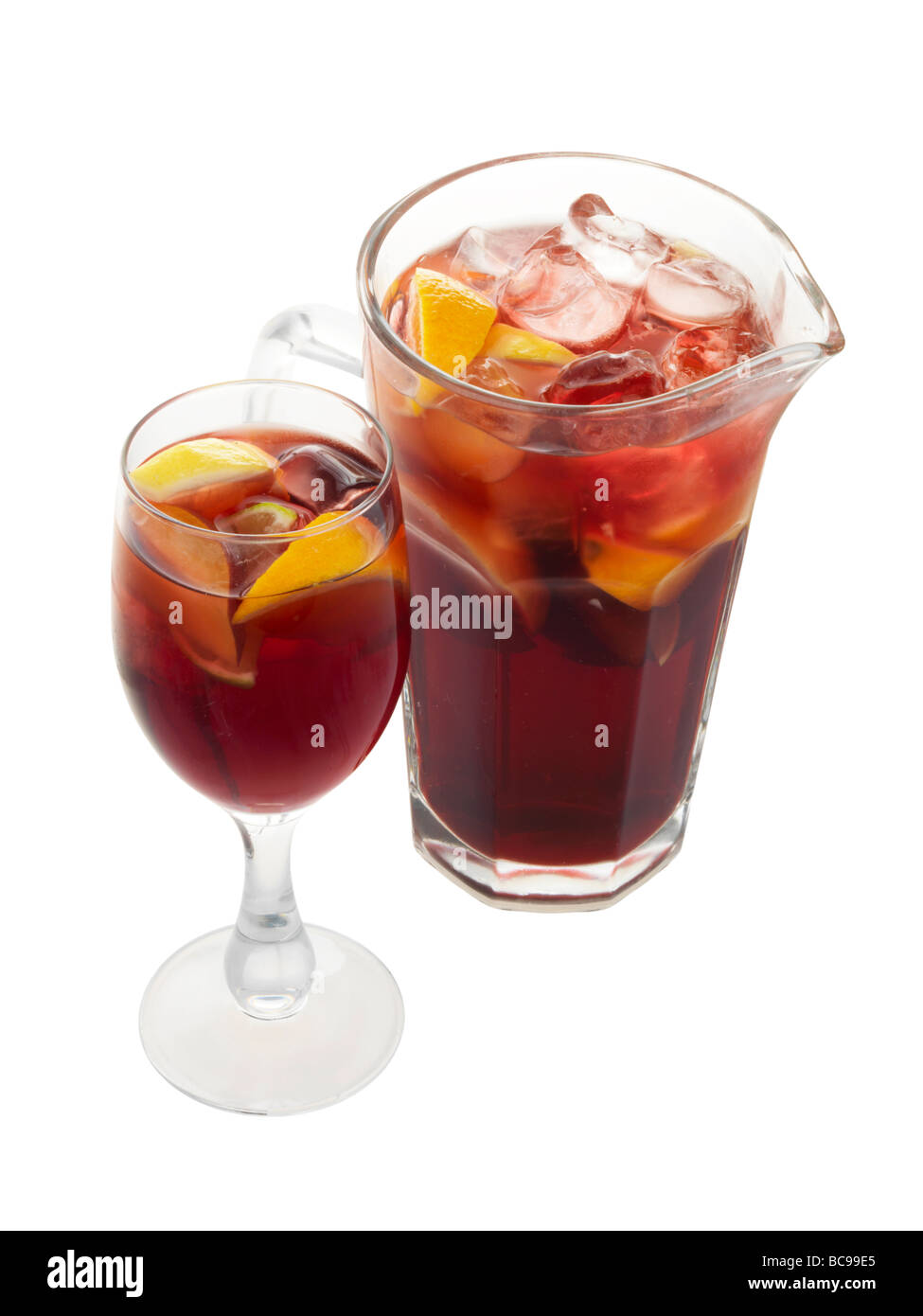 Pichet de Sangria Banque D'Images