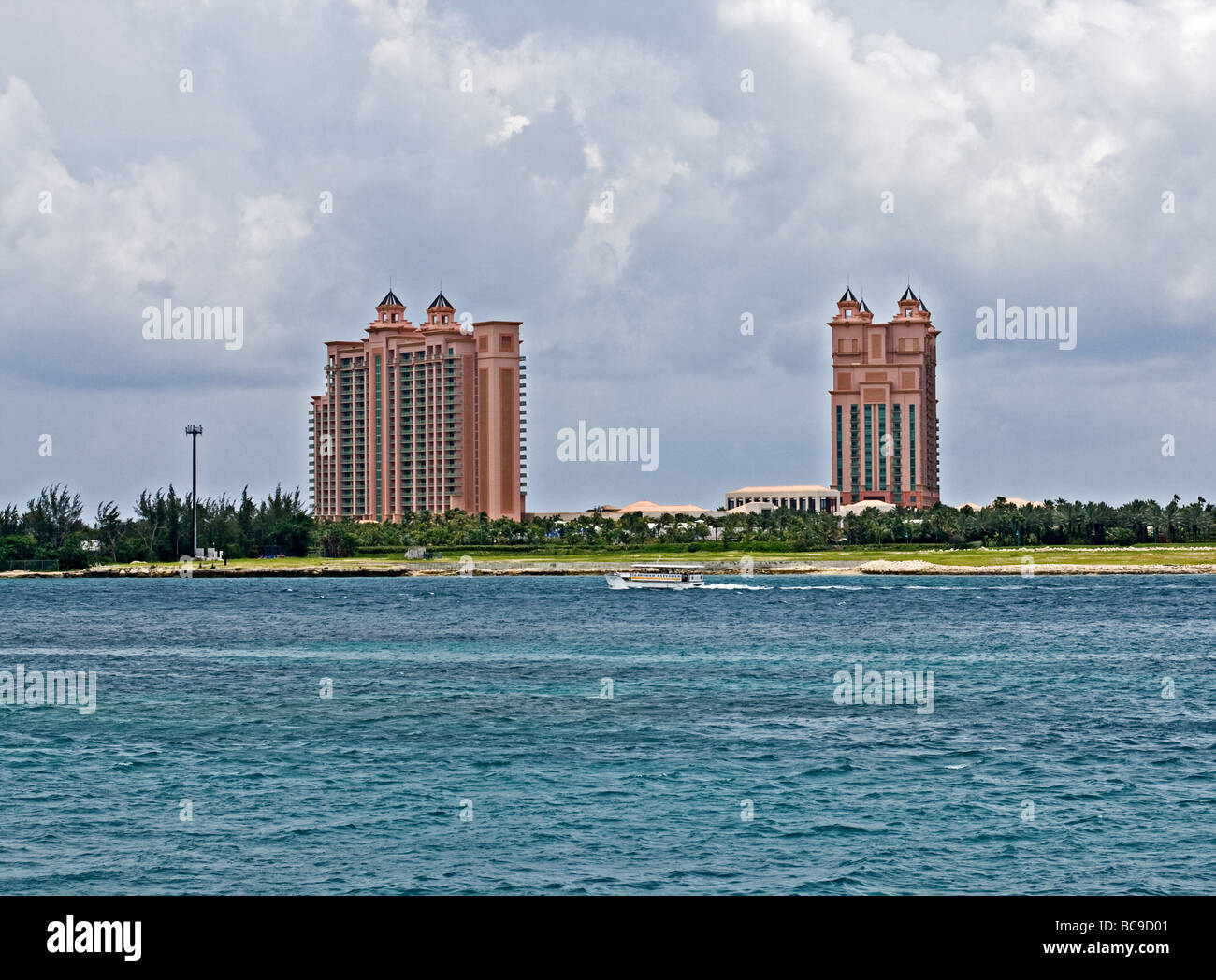 Vue de l'Atlantis Resort sur Paradise Island à Nassau, Bahamas Banque D'Images