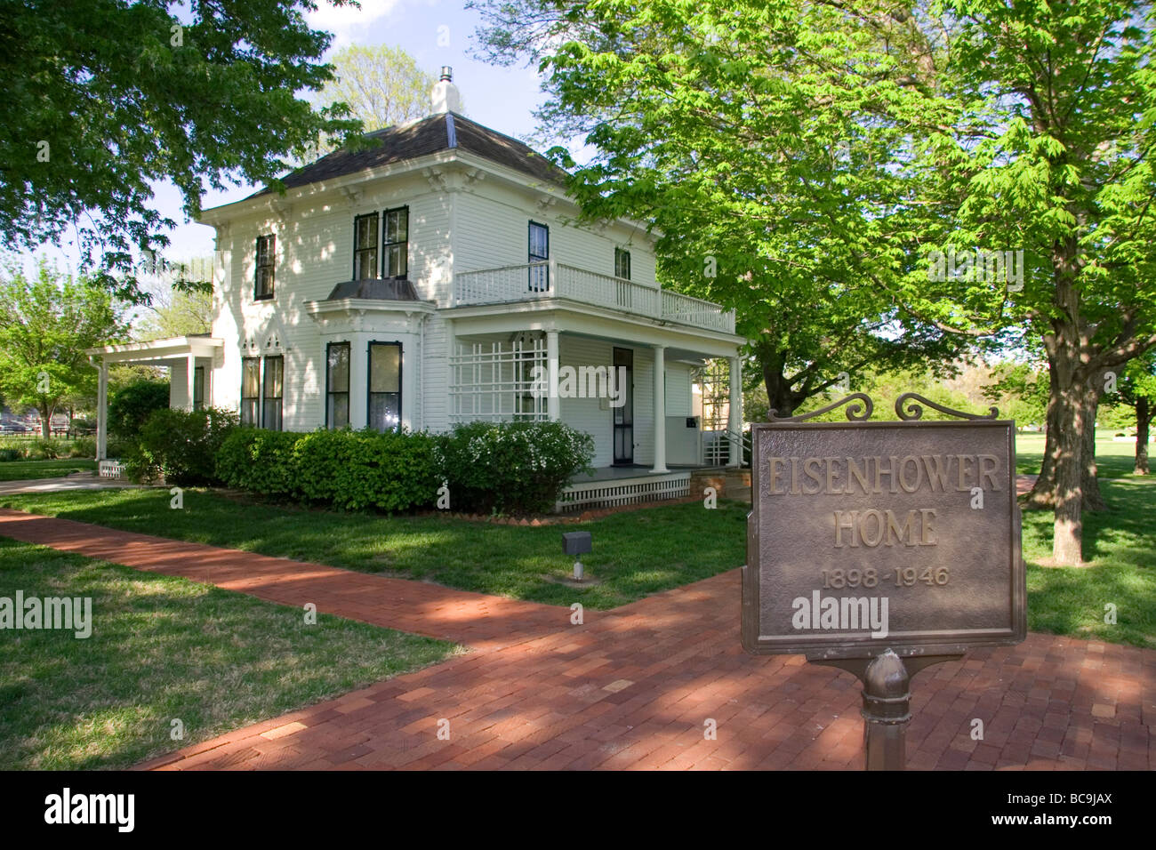 Dwight D. Eisenhower boyhood home situé à Abilene Kansas USA Banque D'Images