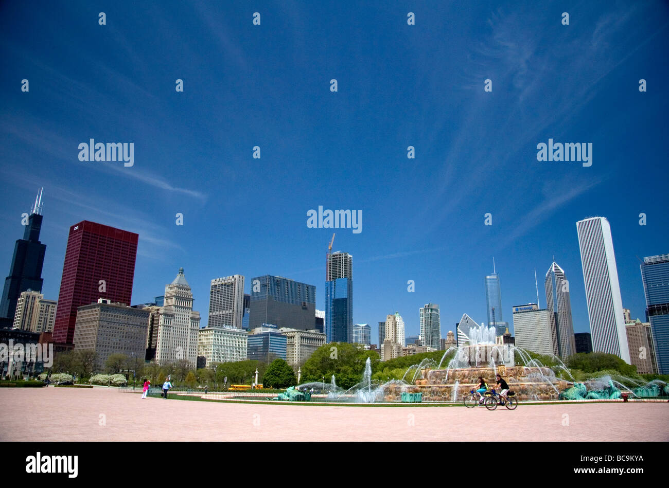 Fontaine de Buckingham situé dans le Grant Park Chicago Illinois USA Banque D'Images