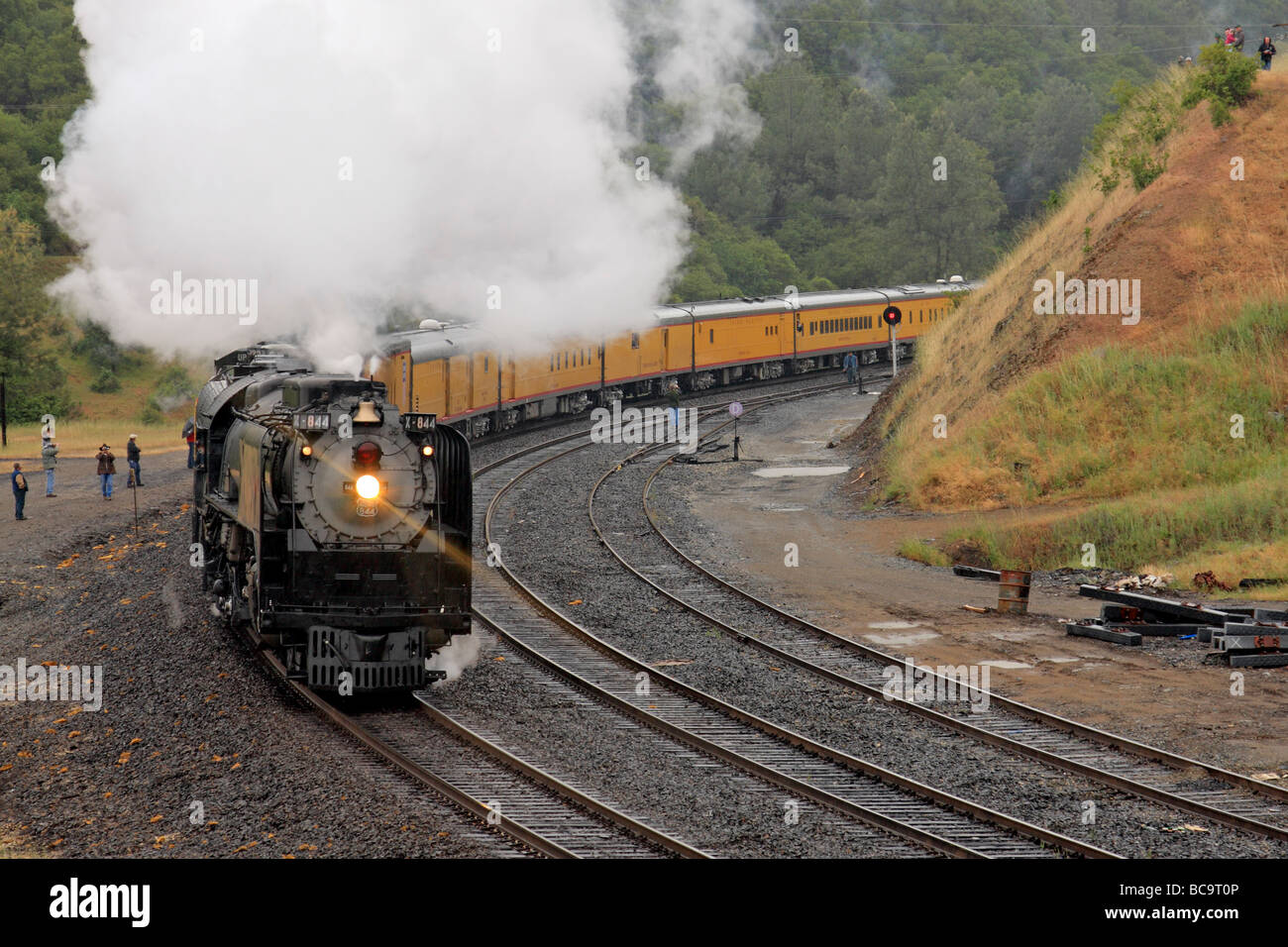Locomotive 844 Union Pacific Tours Tour au nord-est d'Oroville, Californie Banque D'Images