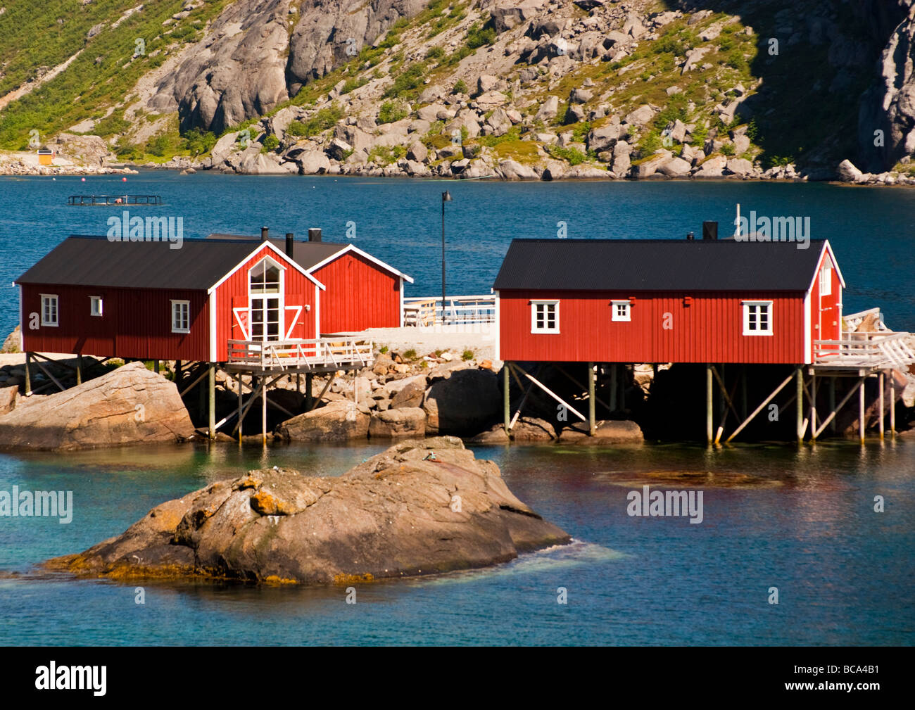 Nusfjord, îles Lofoten, Norvège Banque D'Images